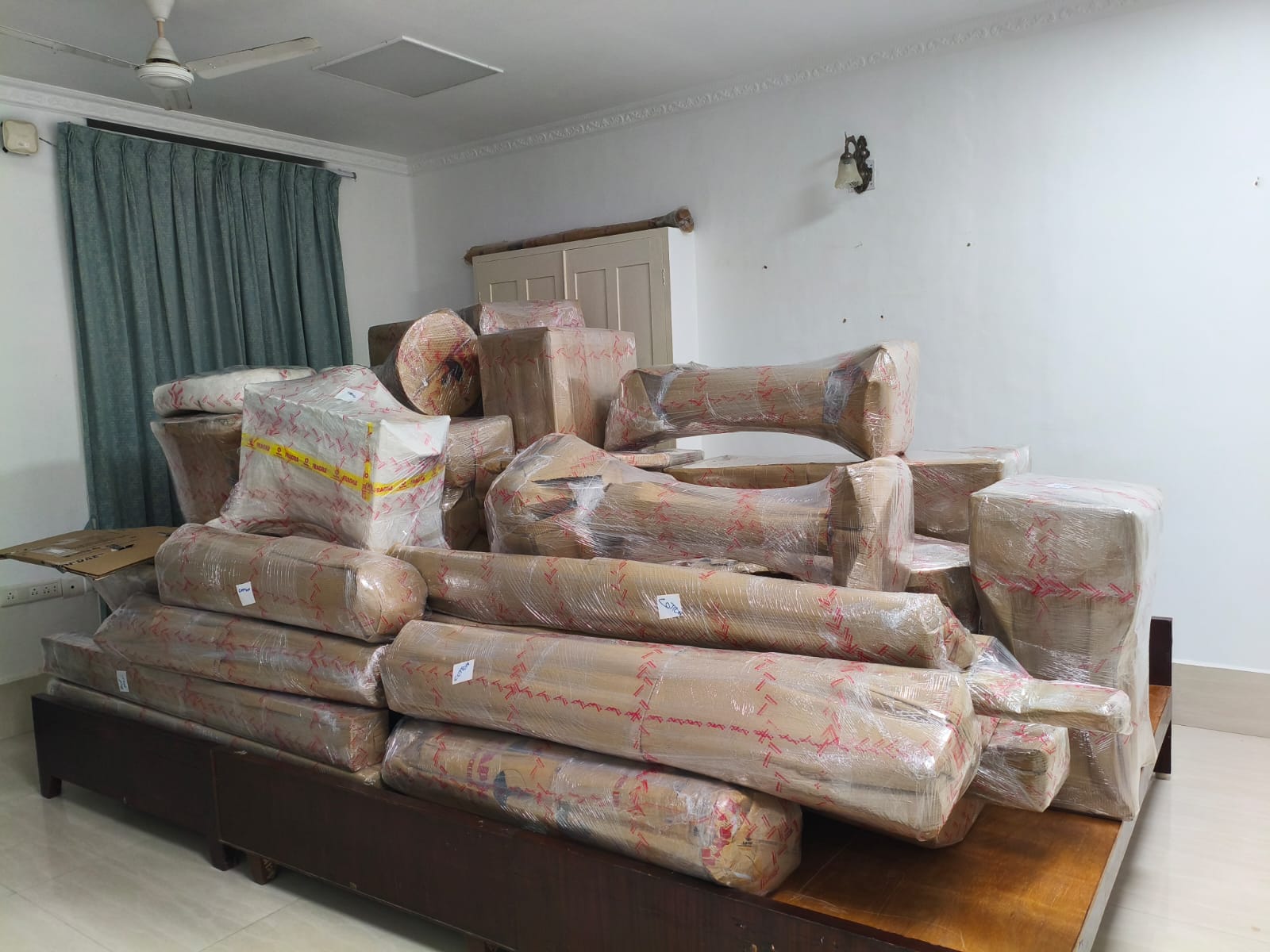 Completed packing ready for transport